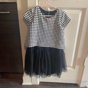 Pippa & Julie Monochrome Houndstooth Dress